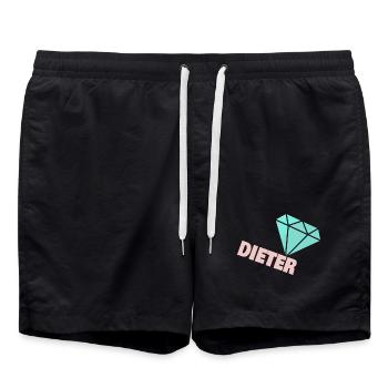 Diamant étincelant avec Dieter - Short de bain - noir - Devant - AI Model Male 185 light (185cm)