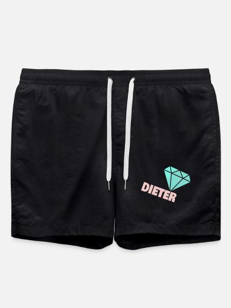 Sparkling diamond with Dieter - Swim Trunks - black