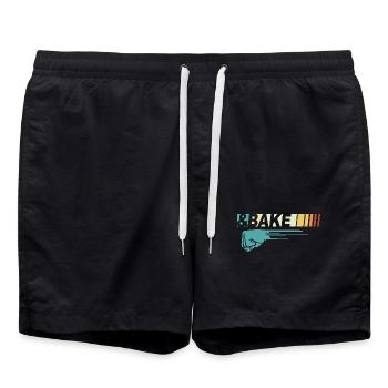 Cadeau amusant pour les amateurs de courses automobiles : Shake N Bake - Short de bain - noir - Devant - AI Model Male 185 light (185cm)