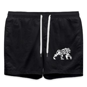 Gorilla Tribal - Badeshorts - Schwarz - Vorne - AI Model Male 185 light (185cm)