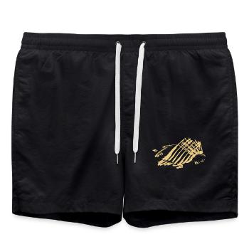 Abstrait - Short de bain - noir - Devant - AI Model Male 185 light (185cm)