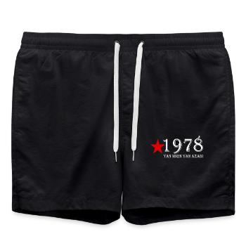 Kurdistan Kurden 1978 Van Mirin Van Azadi Design - Badeshorts - Schwarz - Vorne - AI Model Male 185 light (185cm)