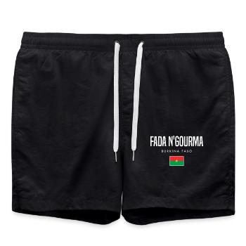 Fada N'gourma Burkina Faso - Short de bain - noir - Devant - AI Model Male 185 light (185cm)