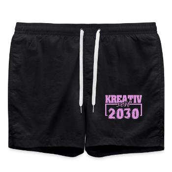 2030 - Short de bain - noir - Devant - AI Model Male 185 light (185cm)