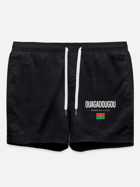 Ouagadougou, Burkina Faso - Swim Trunks - black