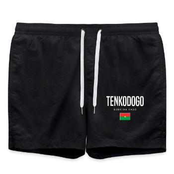 Tenkodogo Burkina Faso - Short de bain - noir - Devant - AI Model Male 185 light (185cm)