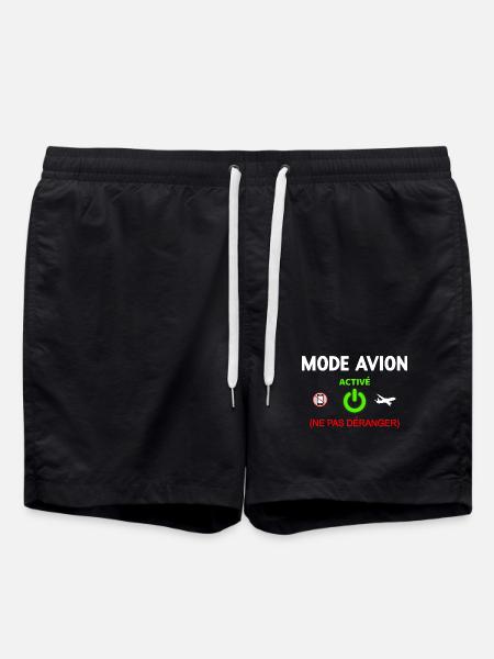 Design Fashion Airplane Activation Fun - Swim Trunks - black