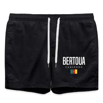 Bertoua Kamerun Kameruner - Badeshorts - Schwarz - Vorne - AI Model Male 185 light (185cm)