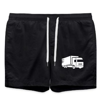 Symbole de camion camionneur - Short de bain - noir - Devant - AI Model Male 185 light (185cm)
