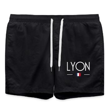 Lyon - Badeshorts - Schwarz - Vorne - AI Model Male 185 light (185cm)