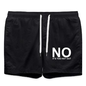 Non, il fait trop chaud dehors. Anti-été. La haine - Short de bain - noir - Devant - AI Model Male 185 light (185cm)