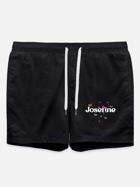 Schöner Mädchenname mit Schmetterlingen JOSEFINE - Badeshorts - Schwarz