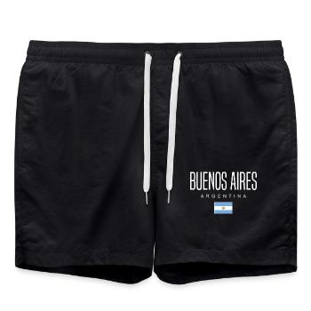 Buenos Aires Argentinien Argentinier - Badeshorts - Schwarz - Vorne - AI Model Male 185 light (185cm)