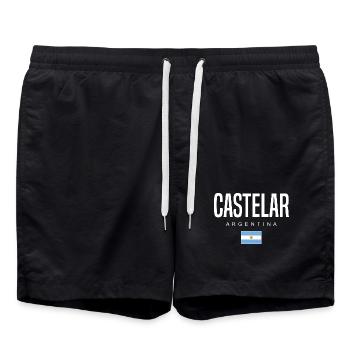 Castelar Argentinien Argentinier - Badeshorts - Schwarz - Vorne - AI Model Male 185 light (185cm)
