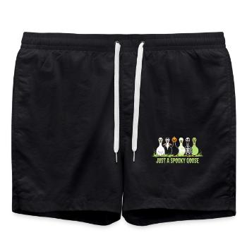 Ambiance Halloween avec Just A Spooky Goose - Short de bain - noir - Devant - AI Model Male 185 light (185cm)