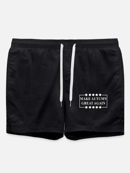 Make autumn great again - Swim Trunks - black