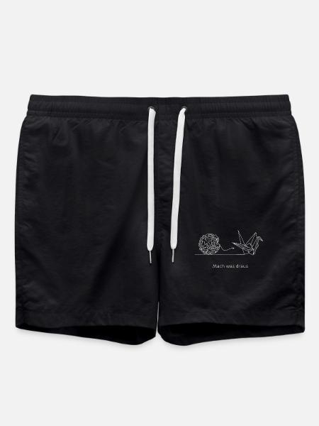 Mach was draus Origami Motivation - Badeshorts - Schwarz