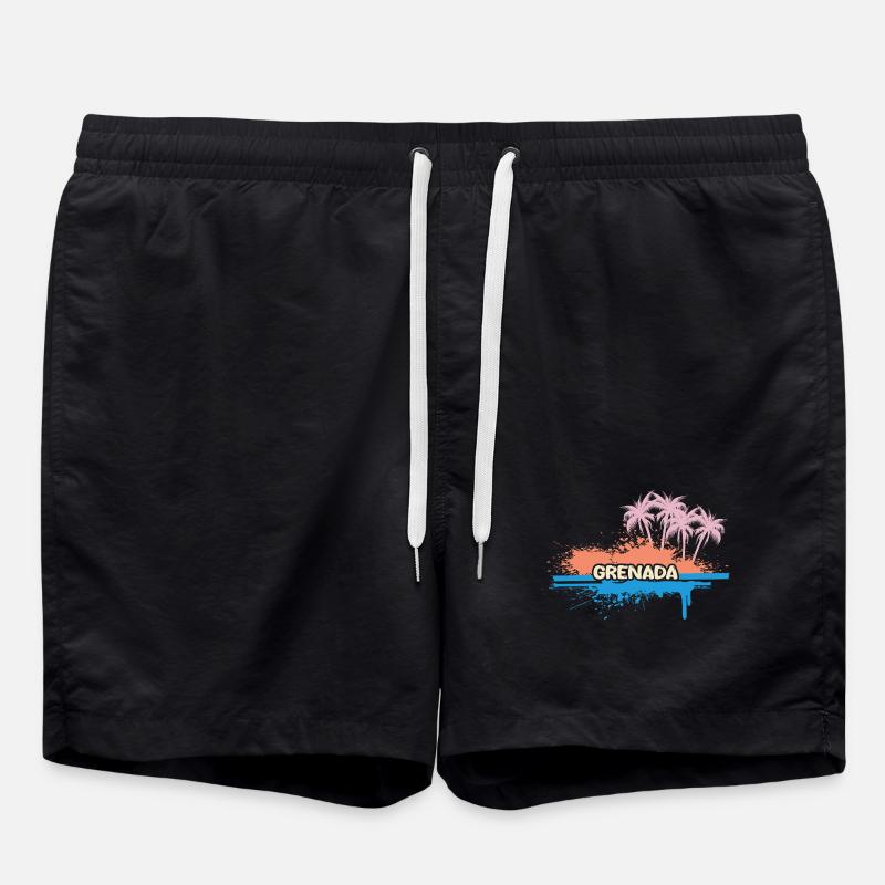 Gift for Grenada - Swim Trunks - black