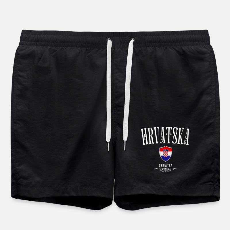 Fierté croate, drapeau croate - Short de bain - noir