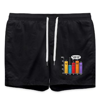Data Science-Analyse - Badeshorts - Schwarz - Vorne - AI Model Male 185 light (185cm)
