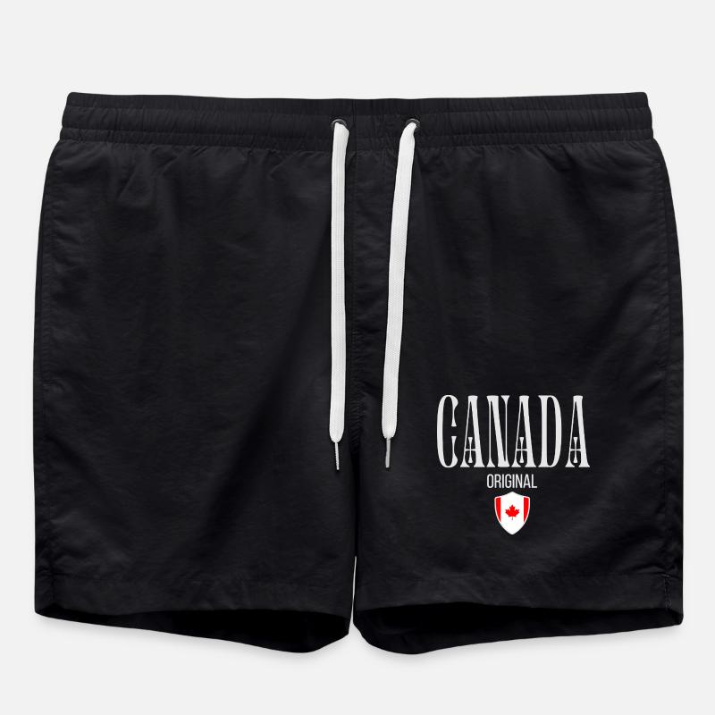 Made in Canada, kanadischer Stolz - Badeshorts - Schwarz