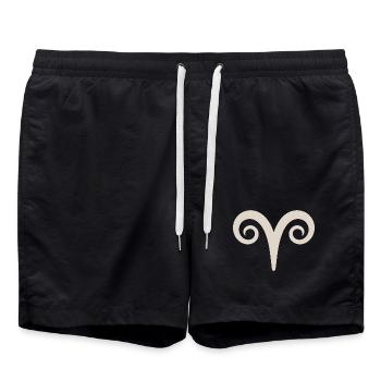 Widder Sternzeichen Symbol Aries Horoskop Widder - Badeshorts - Schwarz - Vorne - AI Model Male 185 light (185cm)