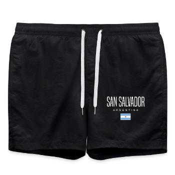 San Salvador Argentinien Argentinier - Badeshorts - Schwarz - Vorne - AI Model Male 185 light (185cm)