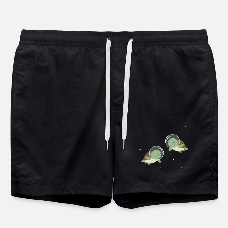 Tortues de l’espace mignonnes - Short de bain - noir
