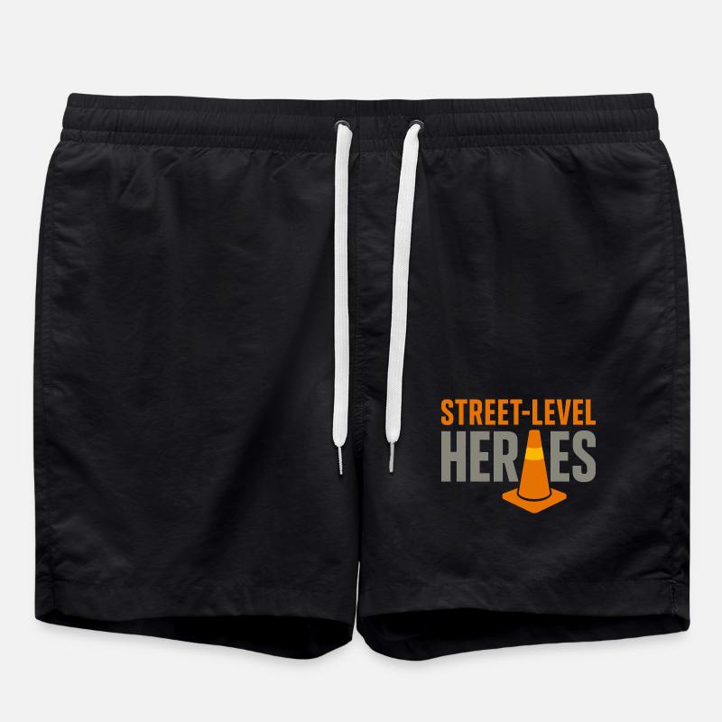 Road Construction Team Asphalt Concrete Team - Swim Trunks - black