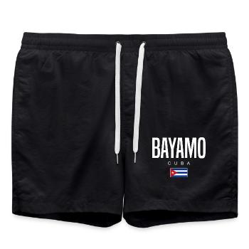 Bayamo Cuba Cubains - Short de bain - noir - Devant - AI Model Male 185 light (185cm)