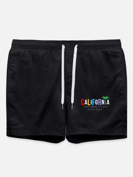 California Holiday Painting - Swim Trunks - black