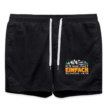 Camper Camping Caravane Dicton - Short de bain - noir - Devant - AI Model Male 185 light (185cm)
