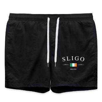 Sligo Irland – Urlaub Souvenir & Geschenk - Badeshorts - Schwarz - Vorne - AI Model Male 185 light (185cm)