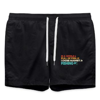 Aimant de pêche en néodyme pour pêcheur magnétique - Short de bain - noir - Devant - AI Model Male 185 light (185cm)