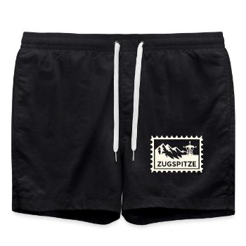 Sommet de la montagne avec conception de téléphérique - Short de bain - noir - Devant - AI Model Male 185 light (185cm)