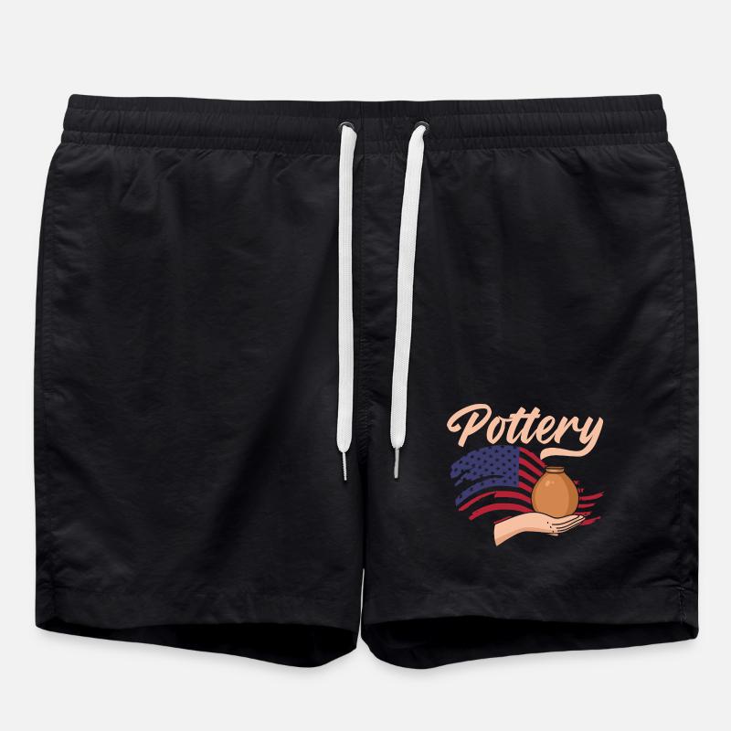 Ceramic Crafts American Style - Swim Trunks - black