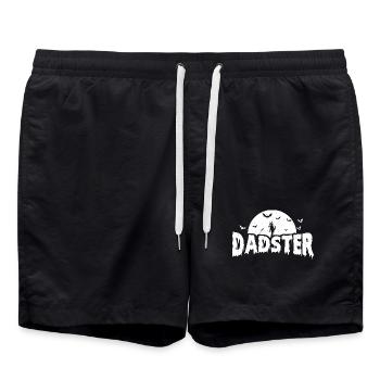 Dadster Lustig Gruselig Halloween Papa - Badeshorts - Schwarz - Vorne - AI Model Male 185 light (185cm)