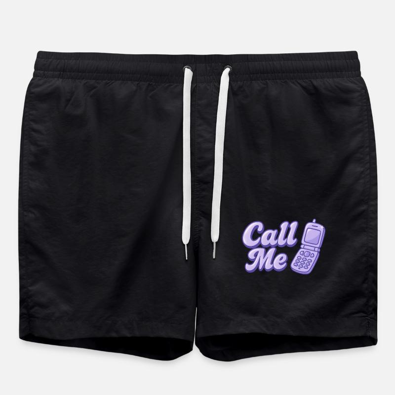 Call Me - Swim Trunks - black