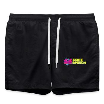 Vibrant graffiti liberté d’expression t-Shirt design - Short de bain - noir - Devant - AI Model Male 185 light (185cm)
