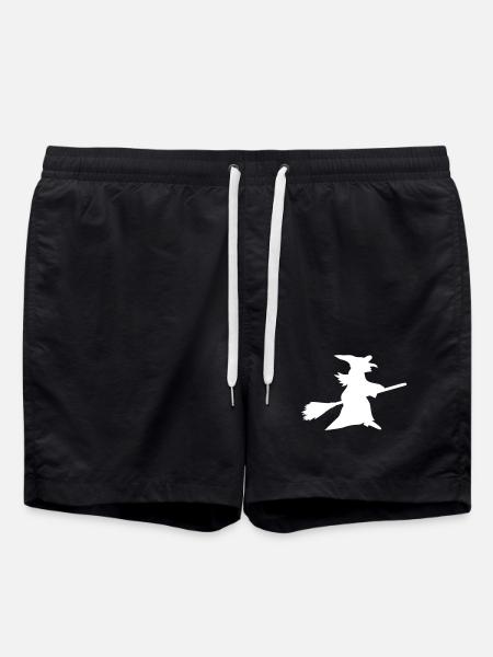 Märchenhafte Zauberhexe im Wald - Badeshorts - Schwarz