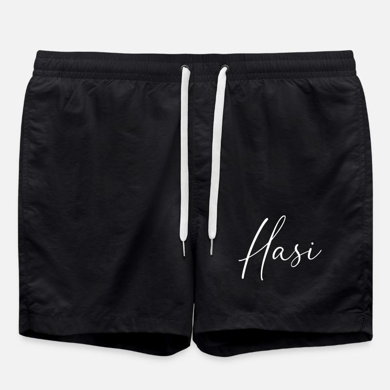 Hasi / Handwriting Design - Swim Trunks - black
