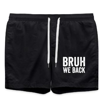 Frère, on retourne à l’école, premier huissier - Short de bain - noir - Devant - AI Model Male 185 light (185cm)