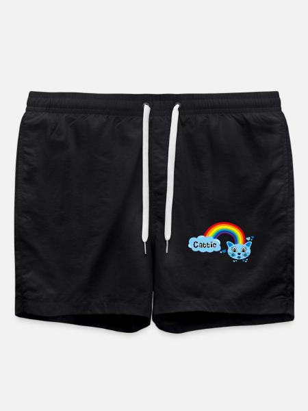 Cattie cute by Helfspawn - Swim Trunks - black