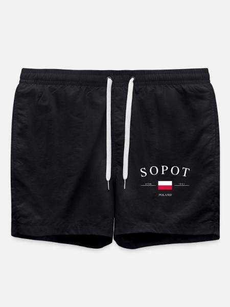 Sopot Polen – Urlaub Souvenir & Geschenk - Badeshorts - Schwarz