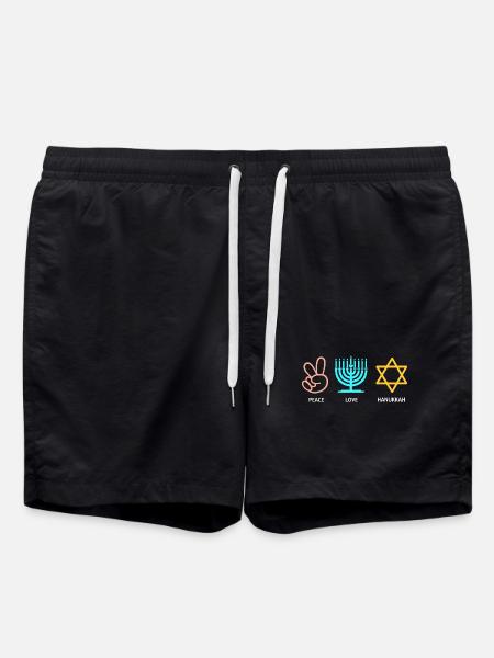 Hanoukka Hanoukka Hanoucca - Short de bain - noir