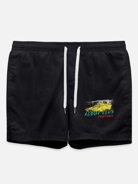 Illustration Albufeira Praia dos Barcos - Swim Trunks - black