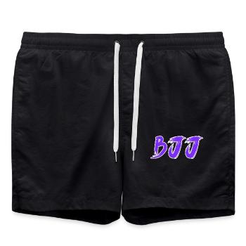 Ceinture violette BJJ – Jiu Jitsu Rank Design - Short de bain - noir - Devant - AI Model Male 185 light (185cm)