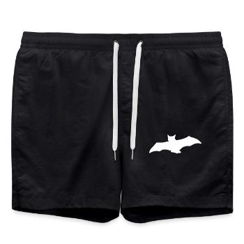 Bat Gothic : symbole de la nuit et de la liberté - Short de bain - noir - Devant - AI Model Male 185 light (185cm)