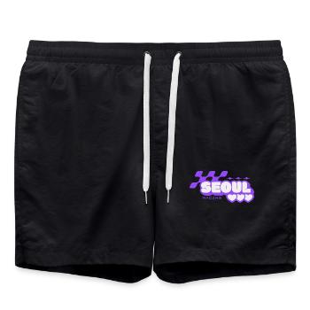 Seoul Racing Violet Rétro - Short de bain - noir - Devant - AI Model Male 185 light (185cm)