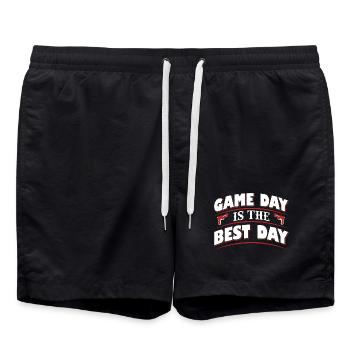 Game Day Ist Das Beste - Badeshorts - Schwarz - Vorne - AI Model Male 185 light (185cm)